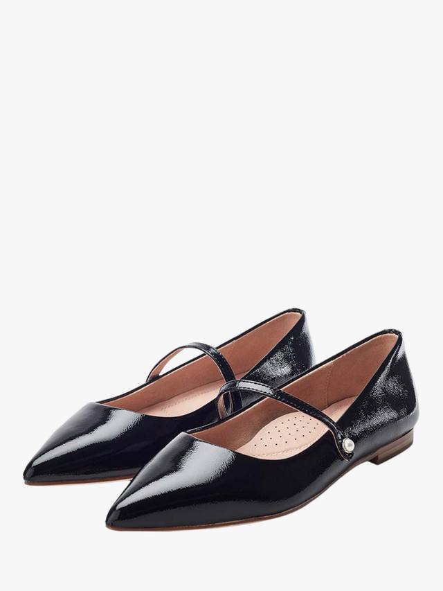 Туфли-лодочки mary jane ballerina из цветочной кожи Moda in Pelle, черный — фото 2