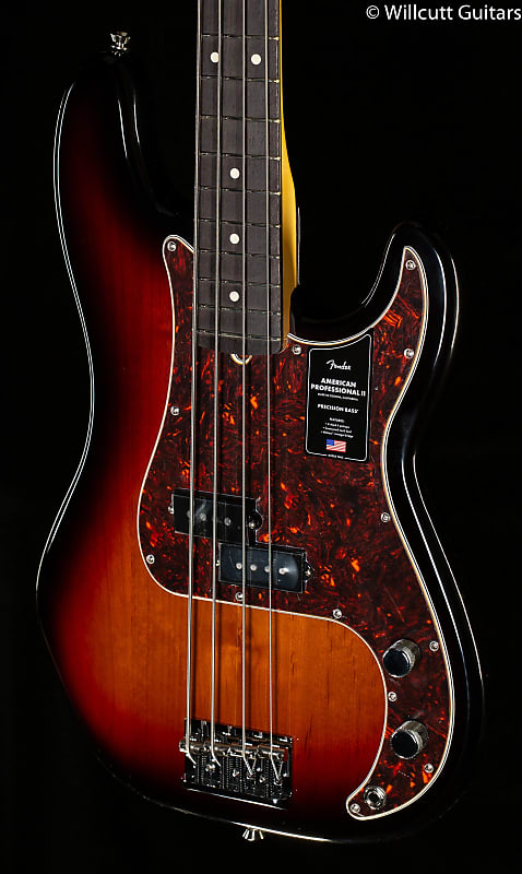 

Басс гитара Fender American Professional II Precision Bass 3-Color Sunburst Rosewood Fingerboard Bass Guitar-US210074620-8.98 lbs