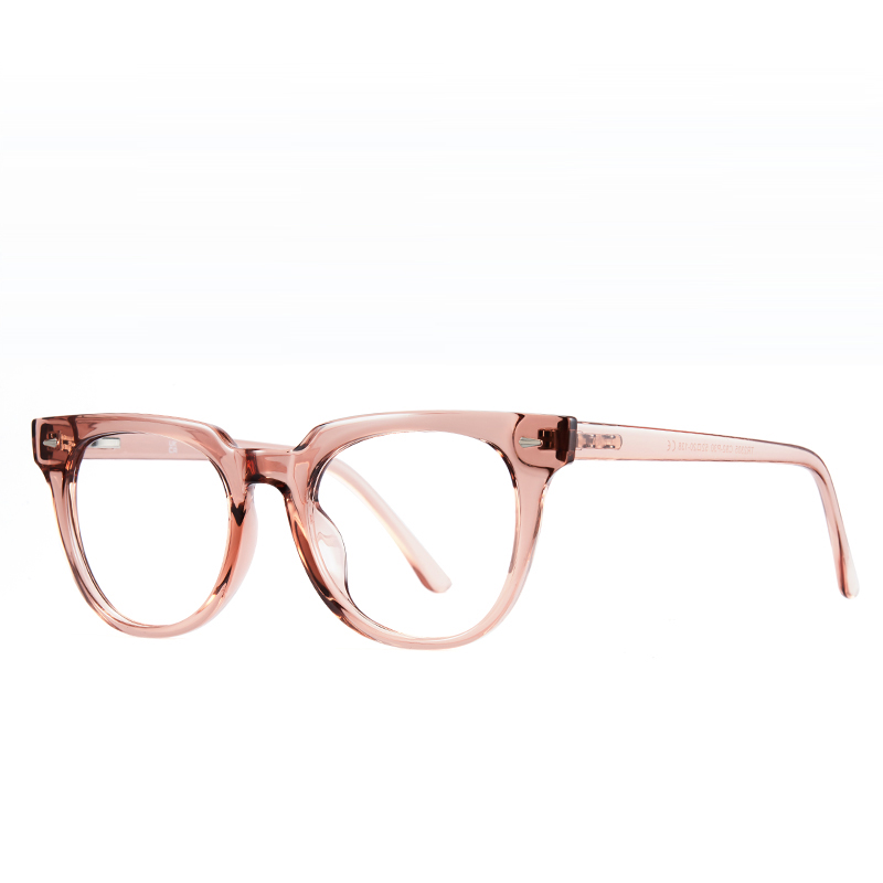 

CYXUS Пластиковая овальная оправа для очков унисекс, Clear brown T39