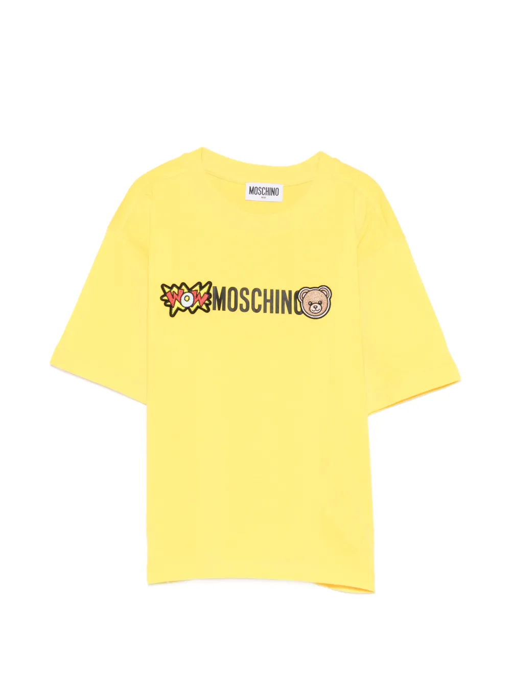 

Футболка с аппликацией Moschino Kids, желтый