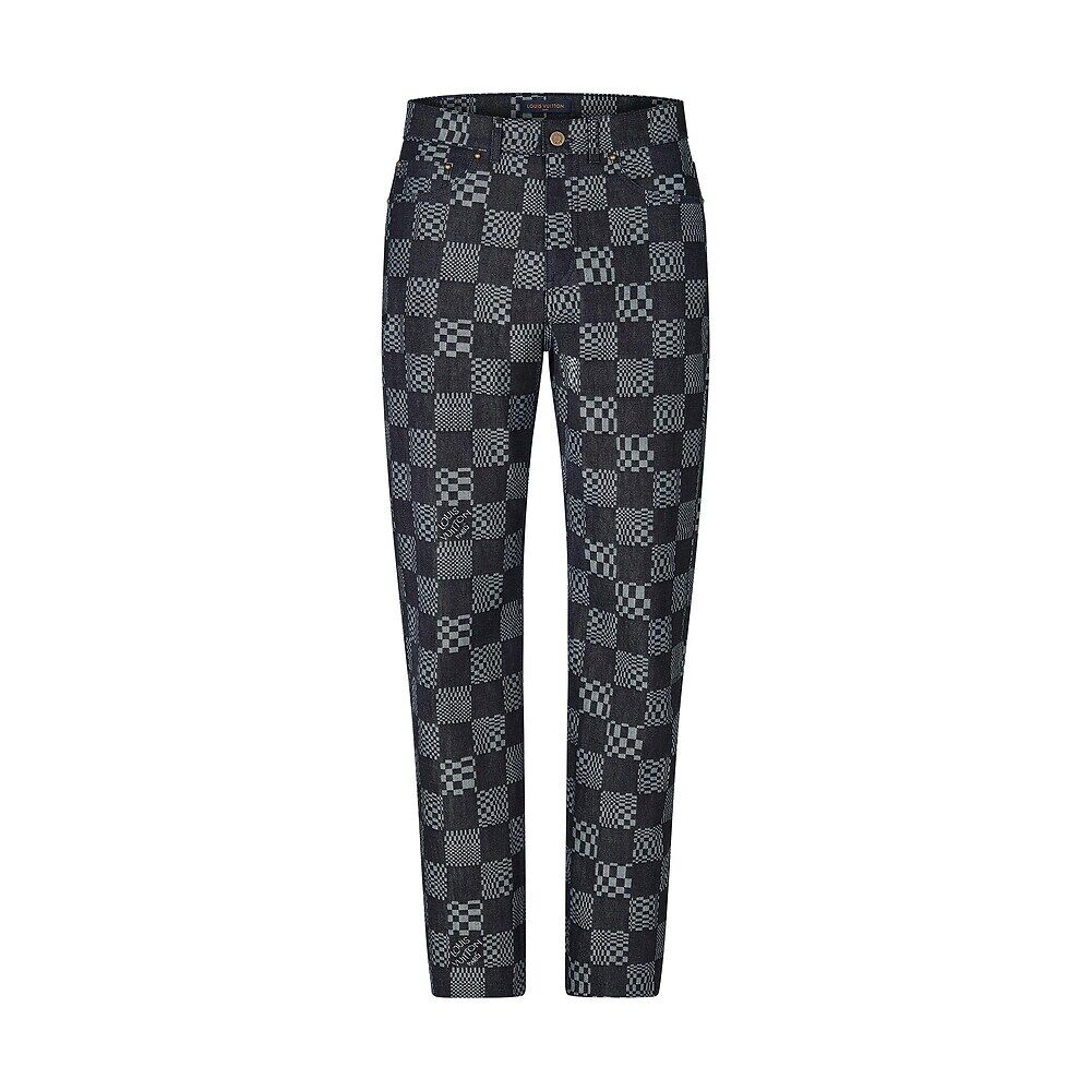 

Искаженные брюки из денима Damier Louis Vuitton, синий