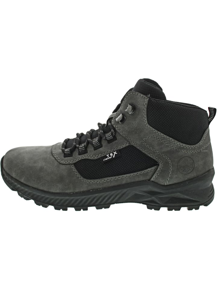 

Rieker Серые ботинки на шнуровке