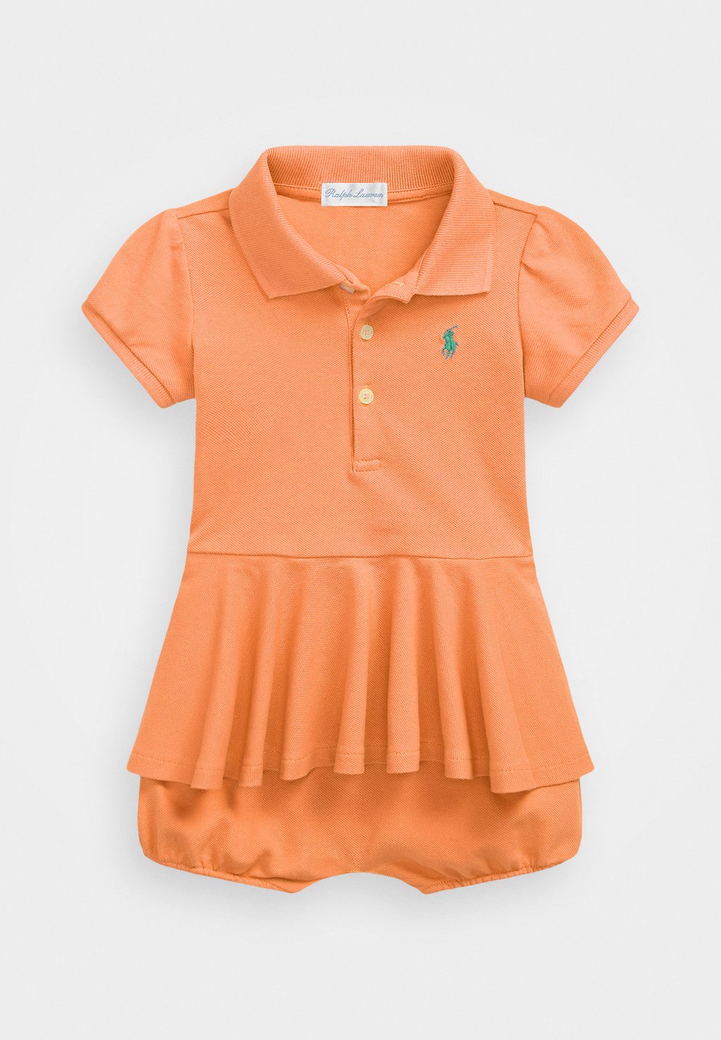 

Комбинезон STRETCH MESH PEPLUM POLO SHORTALL Polo Ralph Lauren, оранжевый