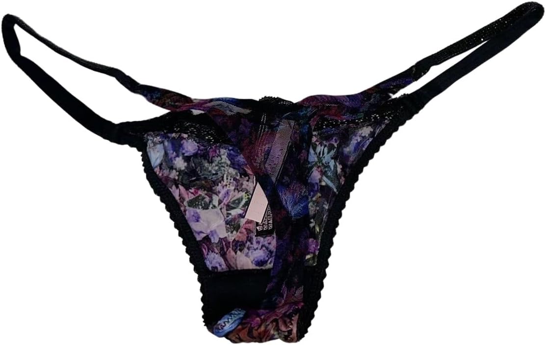 Трусики-стринги Victoria's Secret Lace Shine Strap с разноцветным/цветочным принтом, новые, Multicolor/Floral — фото 2