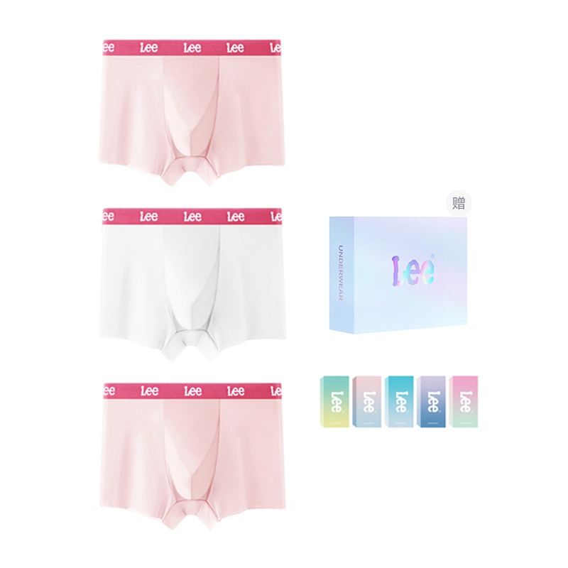 

Мужские трусы подарочный набор комбинация Lee, светло-розовый