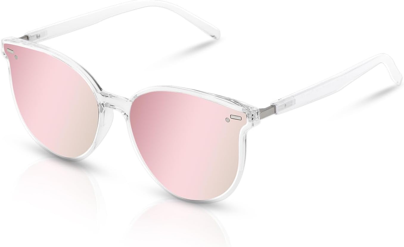 

Ретро круглые солнцезащитные очки для женщин, розовые солнцезащитные очки для женщин в классической модной оправе, солнцезащитные очки с защитой от УФ-излучения UV400 Sumato, Light Pink