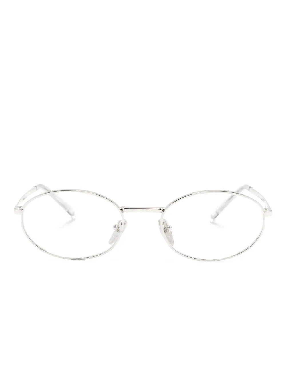 

Очки в овальной оправе Prada Eyewear, серый