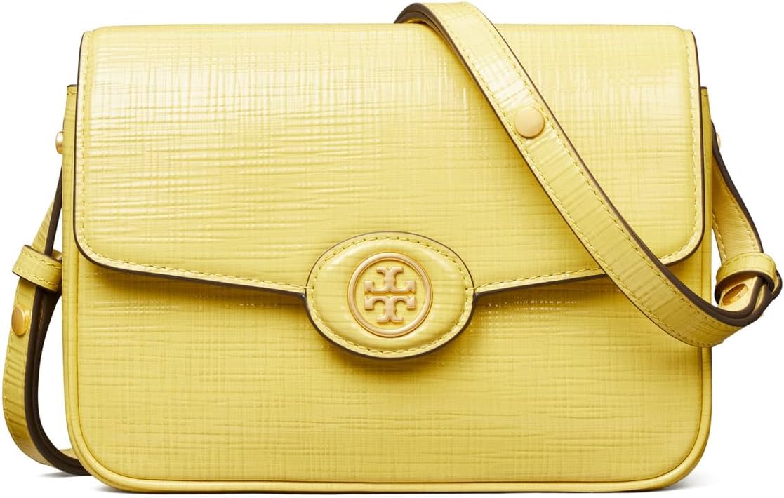 

Сумка через плечо Tory Burch Robinson Crosshatched Convertible Shoulder Bag, Pale Butter