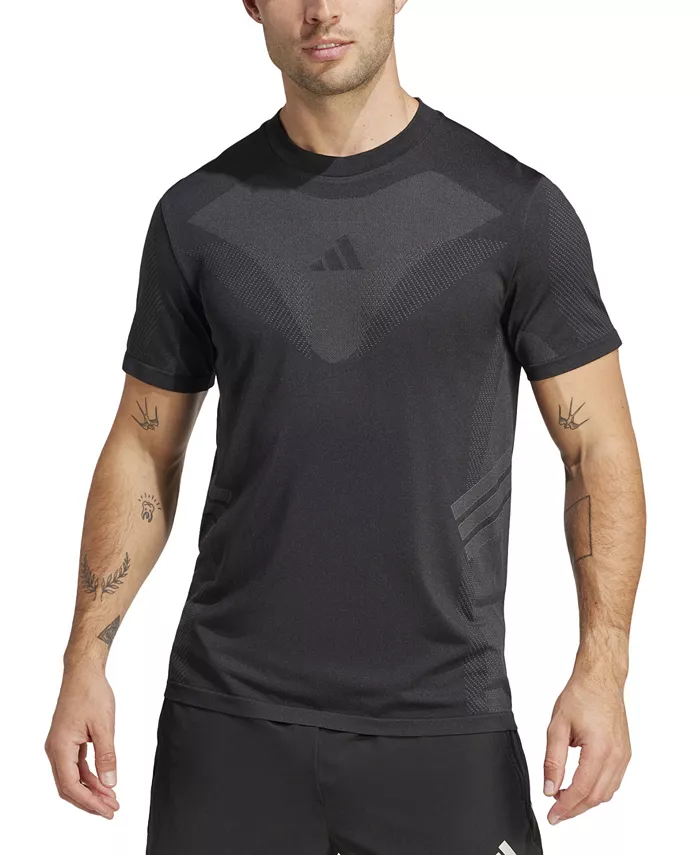 

Мужская футболка Performance Slim-Fit бесшовная adidas, черный