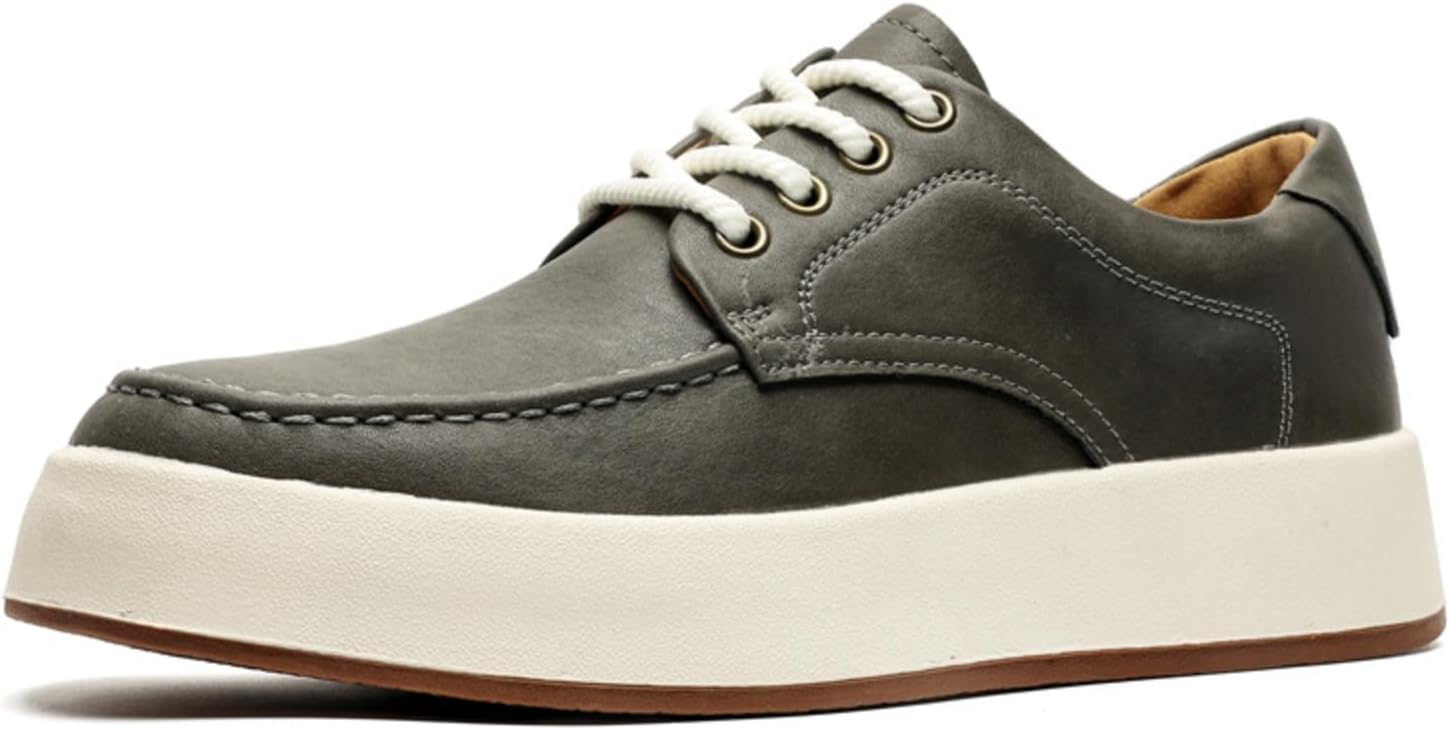 

Мужские туфли оксфорды из натуральной кожи на платформе Yrzhgdl, серый