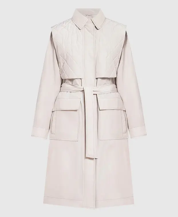 

Женский стеганый тренч Brunello Cucinelli в снегу