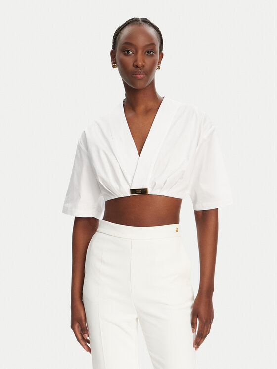

Блузка обычного кроя CA12452E2 100 Elisabetta Franchi, белый