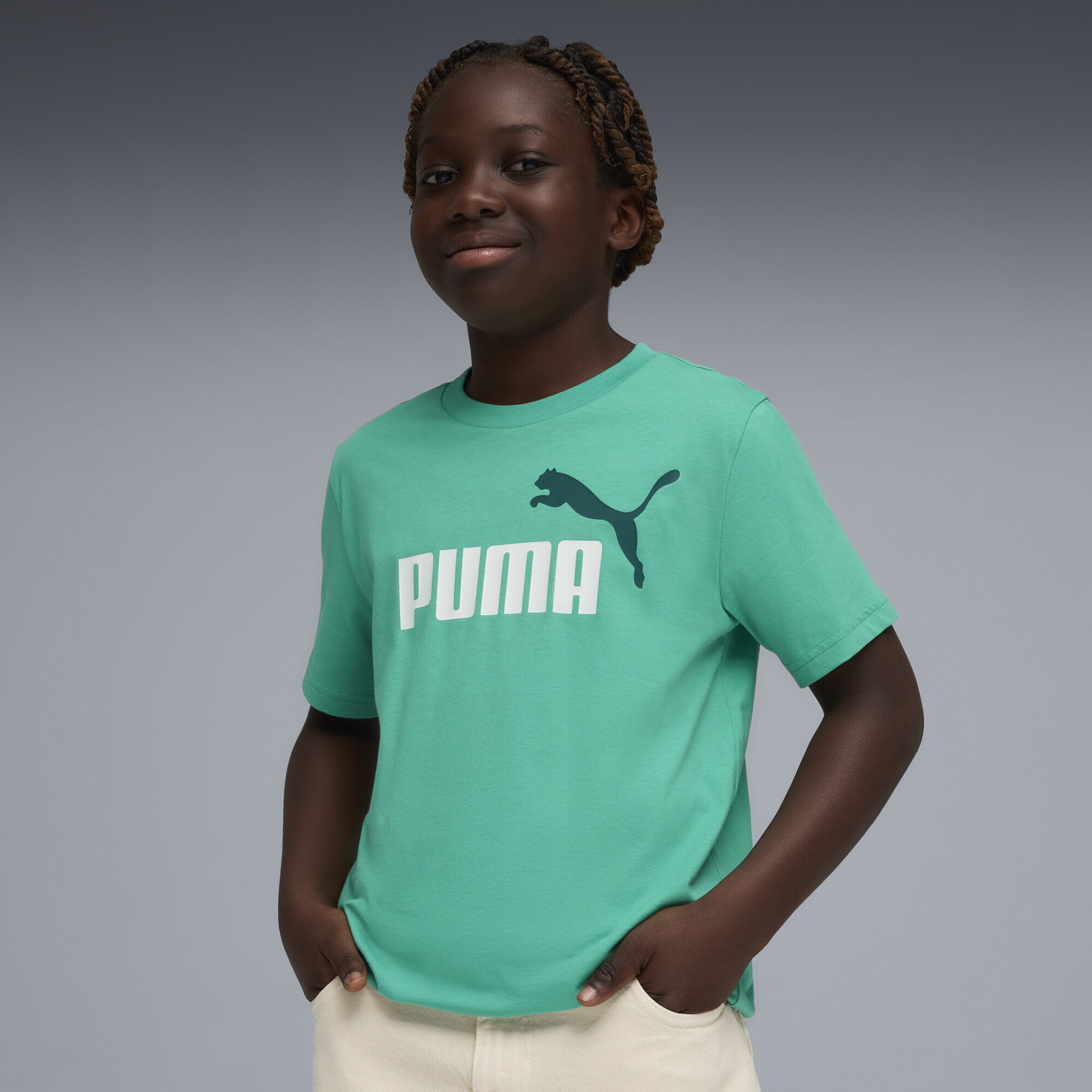 PUMA Футболка 'Essentials Colour No.1' в цвете Emerald, Fir — фото 3