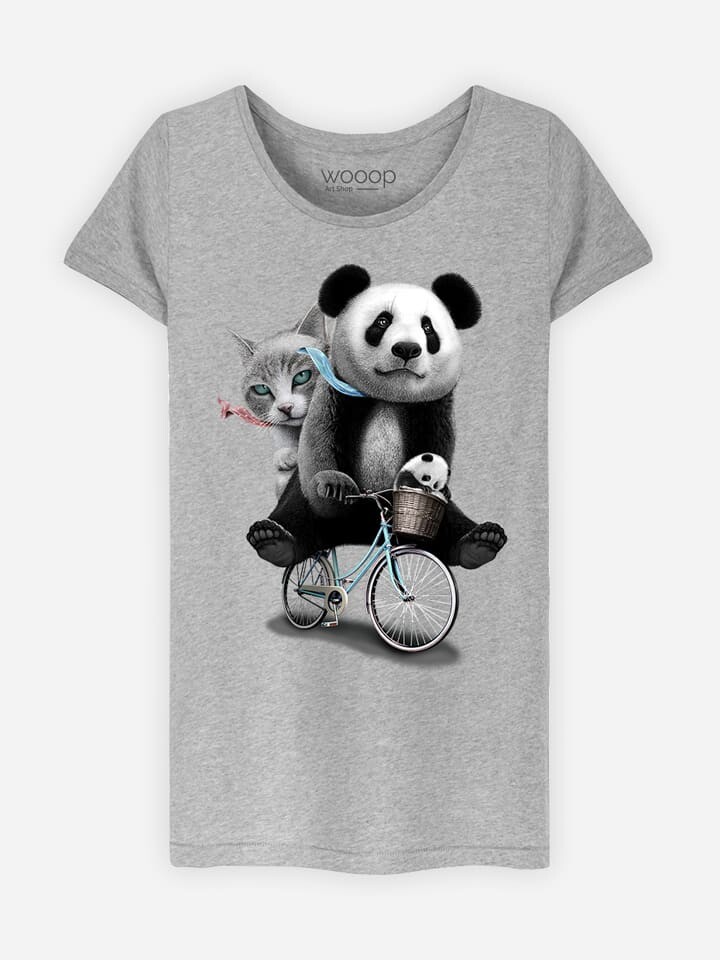 

Футболка WOOOP Panda Bicycle, серый