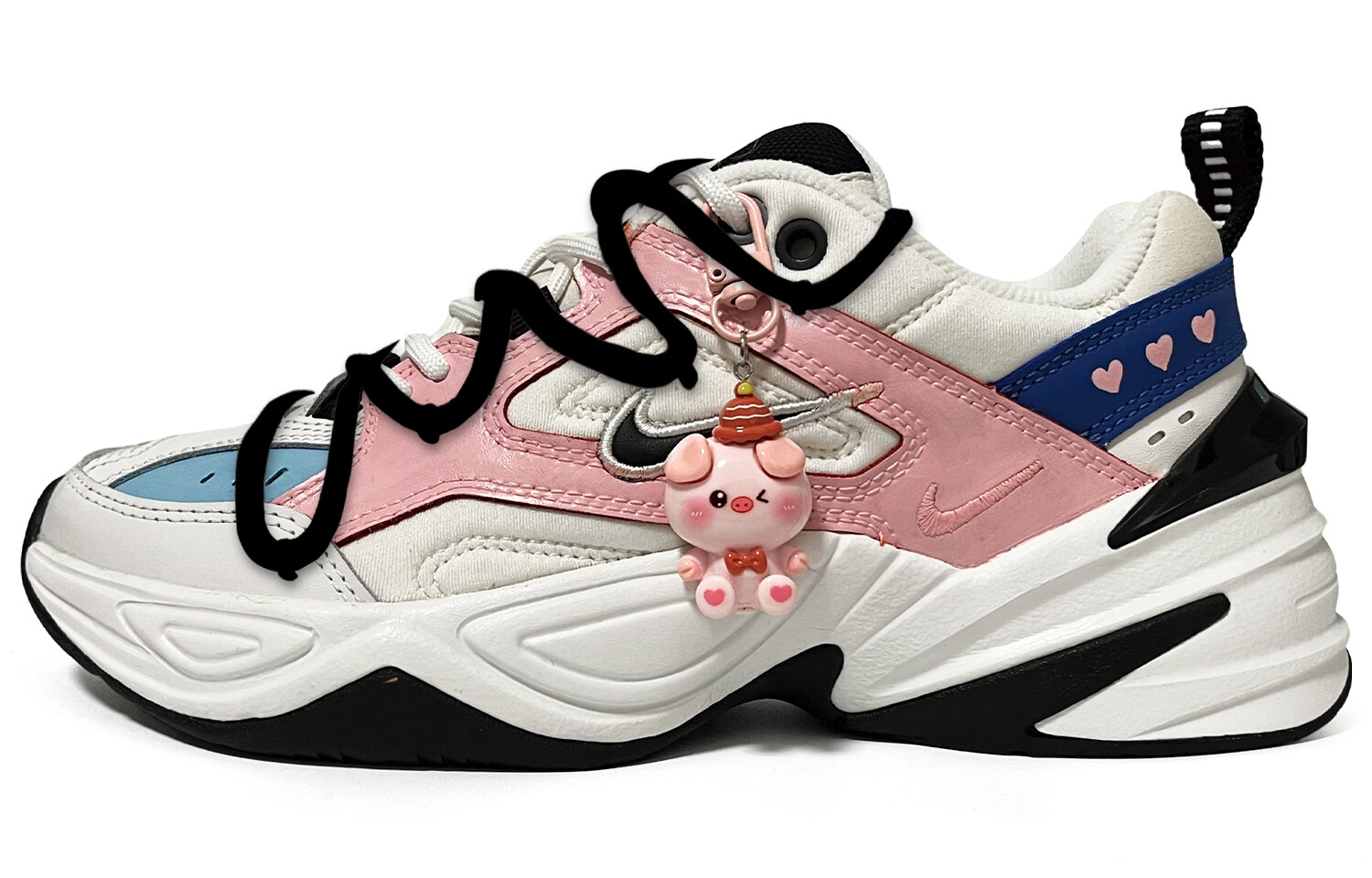 

Кроссовки Nike M2K Chunky Sneakers Unisex Low-top Pink/Blue/Black, белый