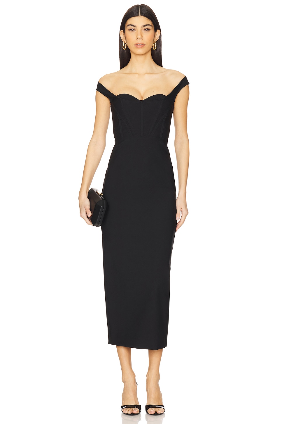 

X revolve Рубина миди-платье Michael Costello, black