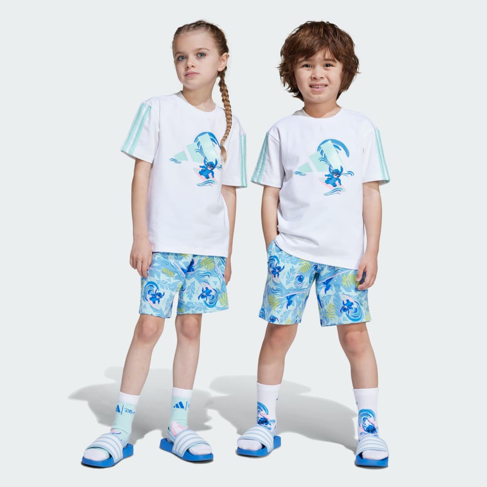 

Комплект Adidas DISNEY LILO & STITCH T-SHIRT SET, цвет White/Semi Flash Aqua
