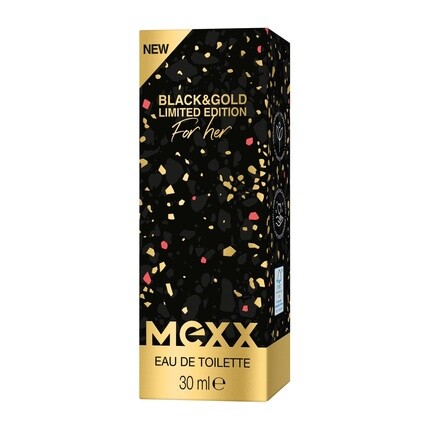Туалетная вода Mexx Black & Gold Limited Edition для женщин с чувственным цветочным ароматом 30 мл — фото 2