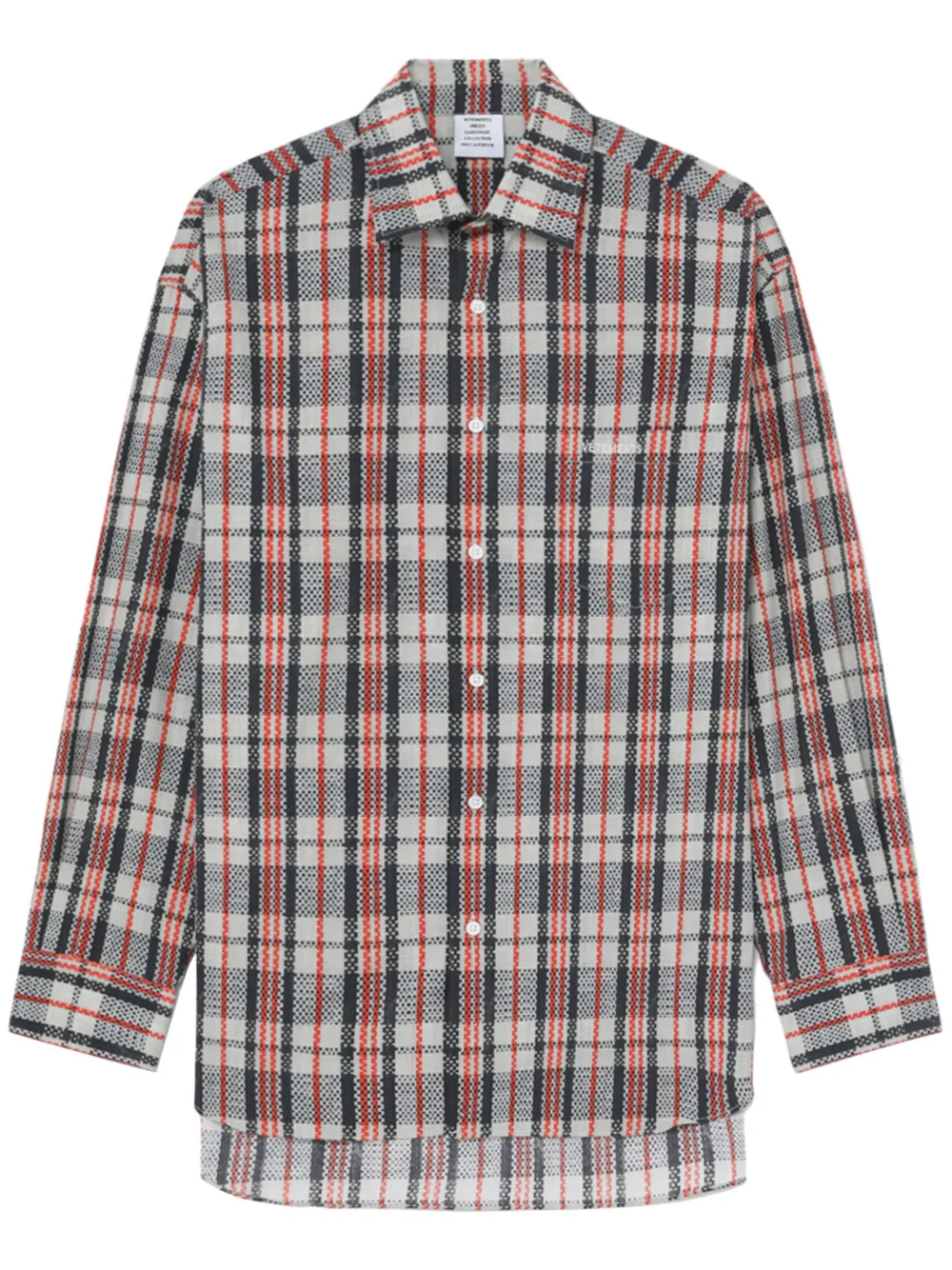 

Рубашка в клетку VETEMENTS, черный