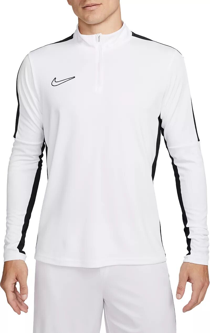 

Мужская футболка Nike Dri-FIT Academy с длинным рукавом и молнией 1/4 Global, белый