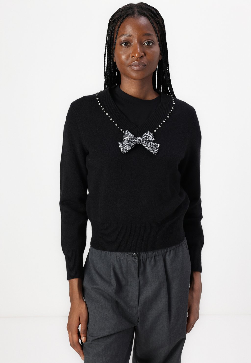 

Джемпер EMBELLISHED V NECK kate spade new york, черный
