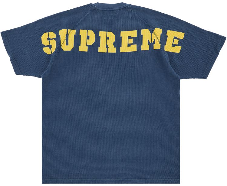 Футболка с коротким рукавом Supreme Stencil Thermal Short-Sleeve Top, синий — фото 2
