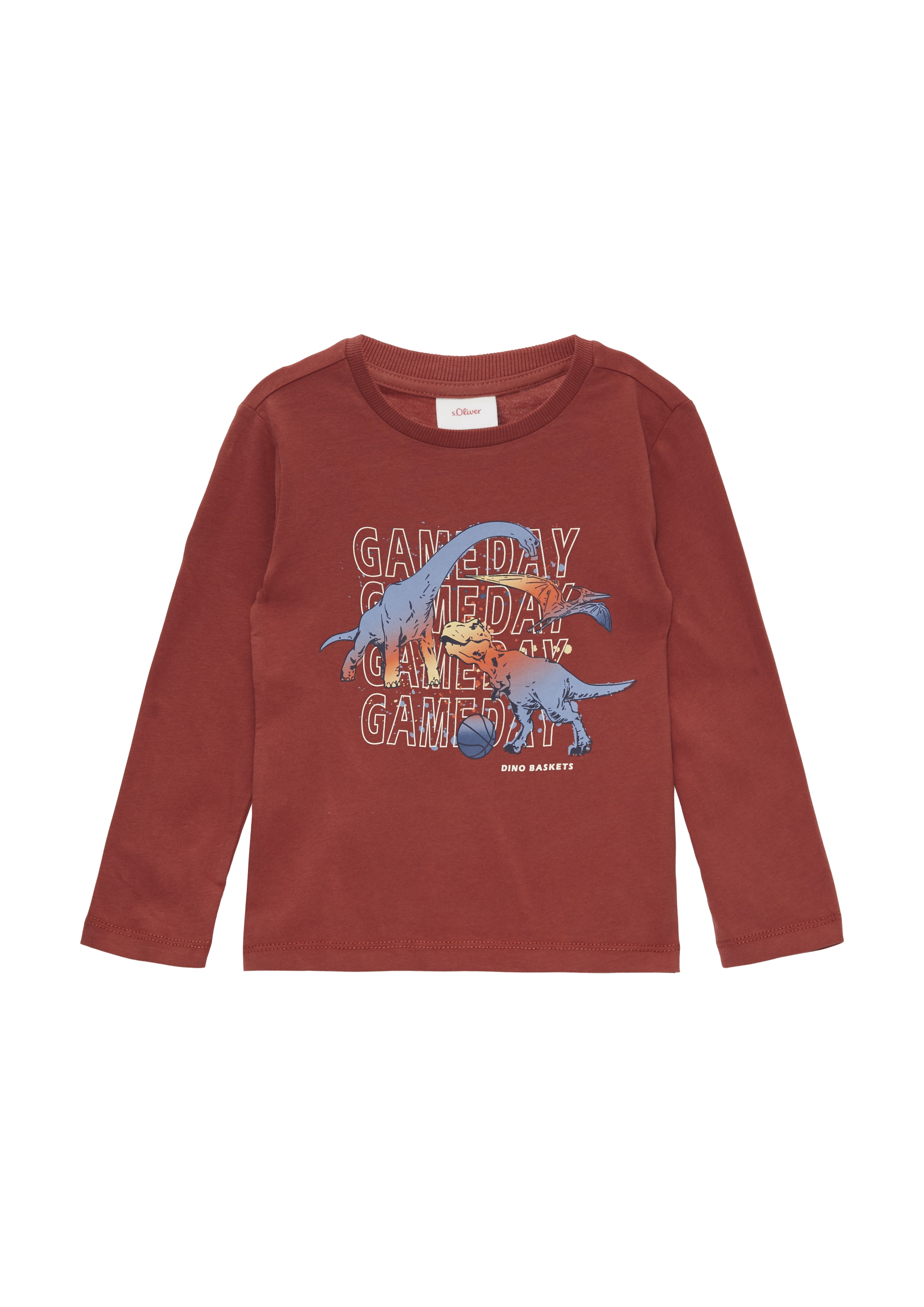 

s.Oliver Лонгслив в рыжем цвете Rusty Red