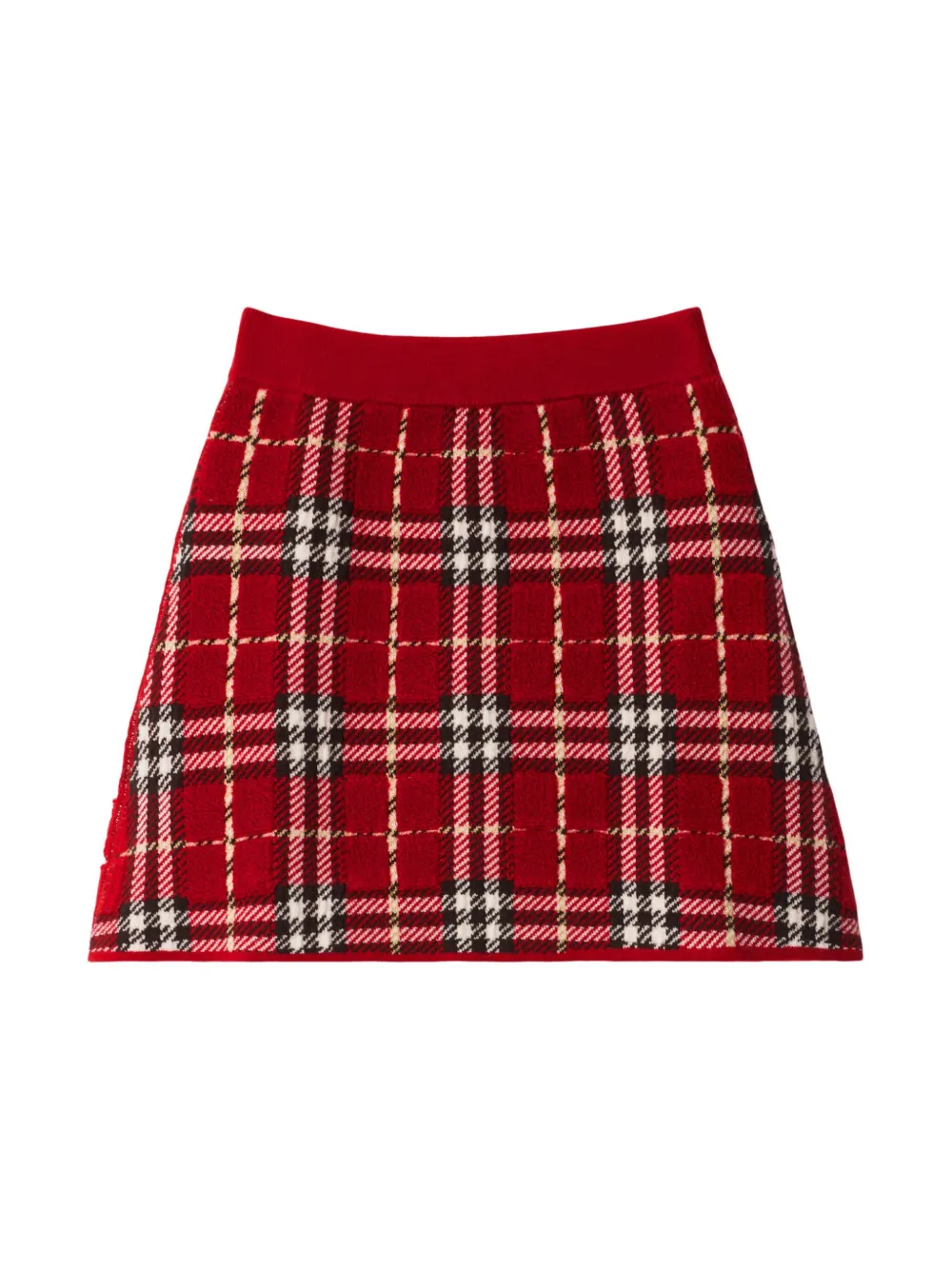 

Шерстяная юбка BURBERRY KIDS, красный