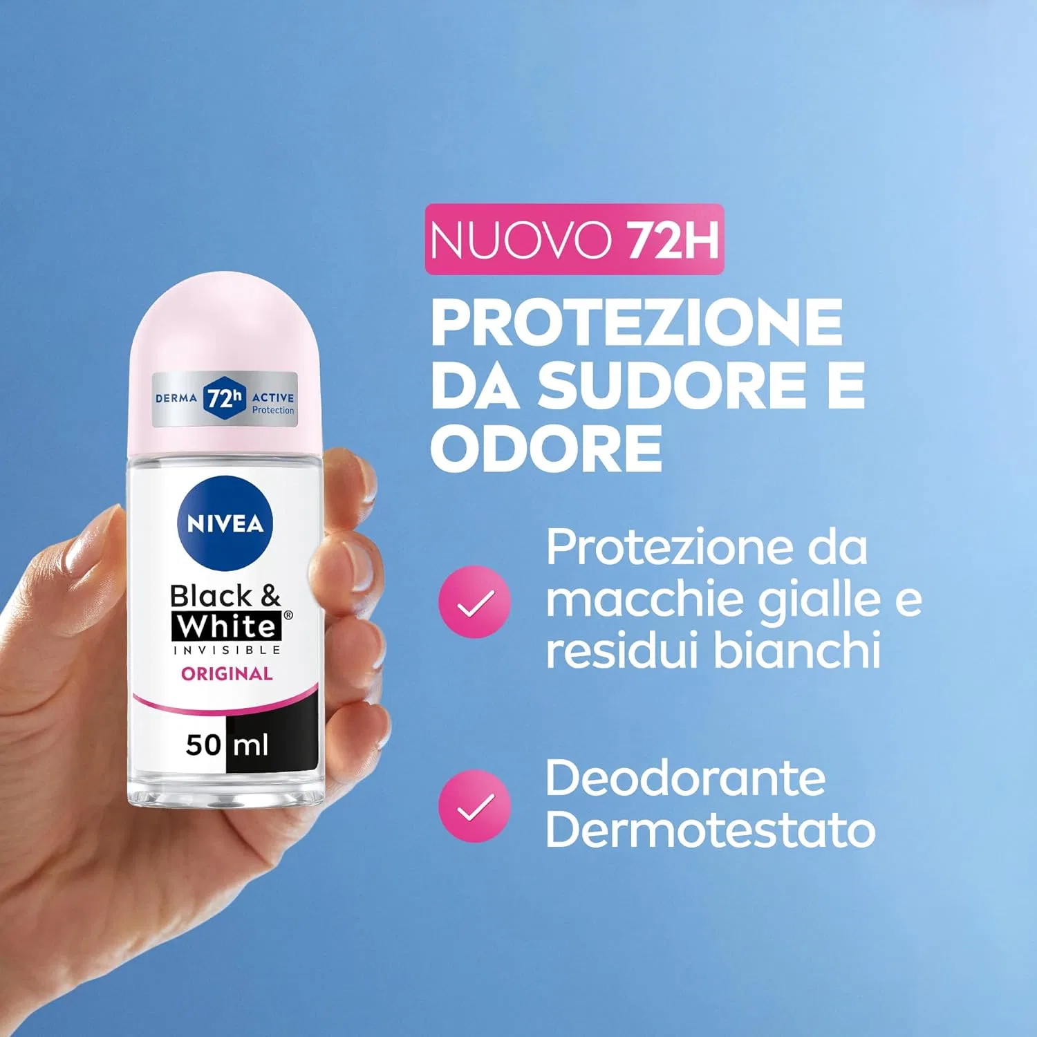 Шариковый дезодорант-антиперспирант Nivea Black & White Original, 6 x 50 мл Nivea — фото 2