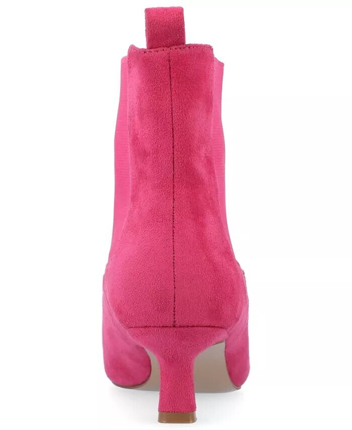 Женские ботильоны Tenlee Tru Comfort на широком каблуке из пеноматериала Journee Collection, розовый — фото 3