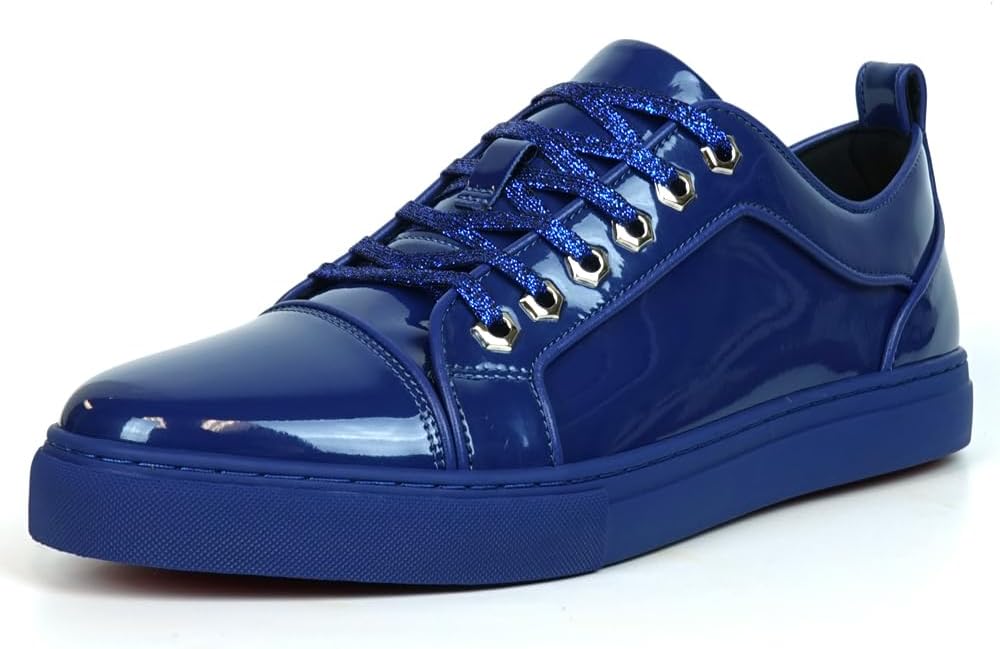 

Кроссовки Fiesso by Aurelio Garcia FI-2415-2 из лакированной кожи со шнуровкой, темно-синий