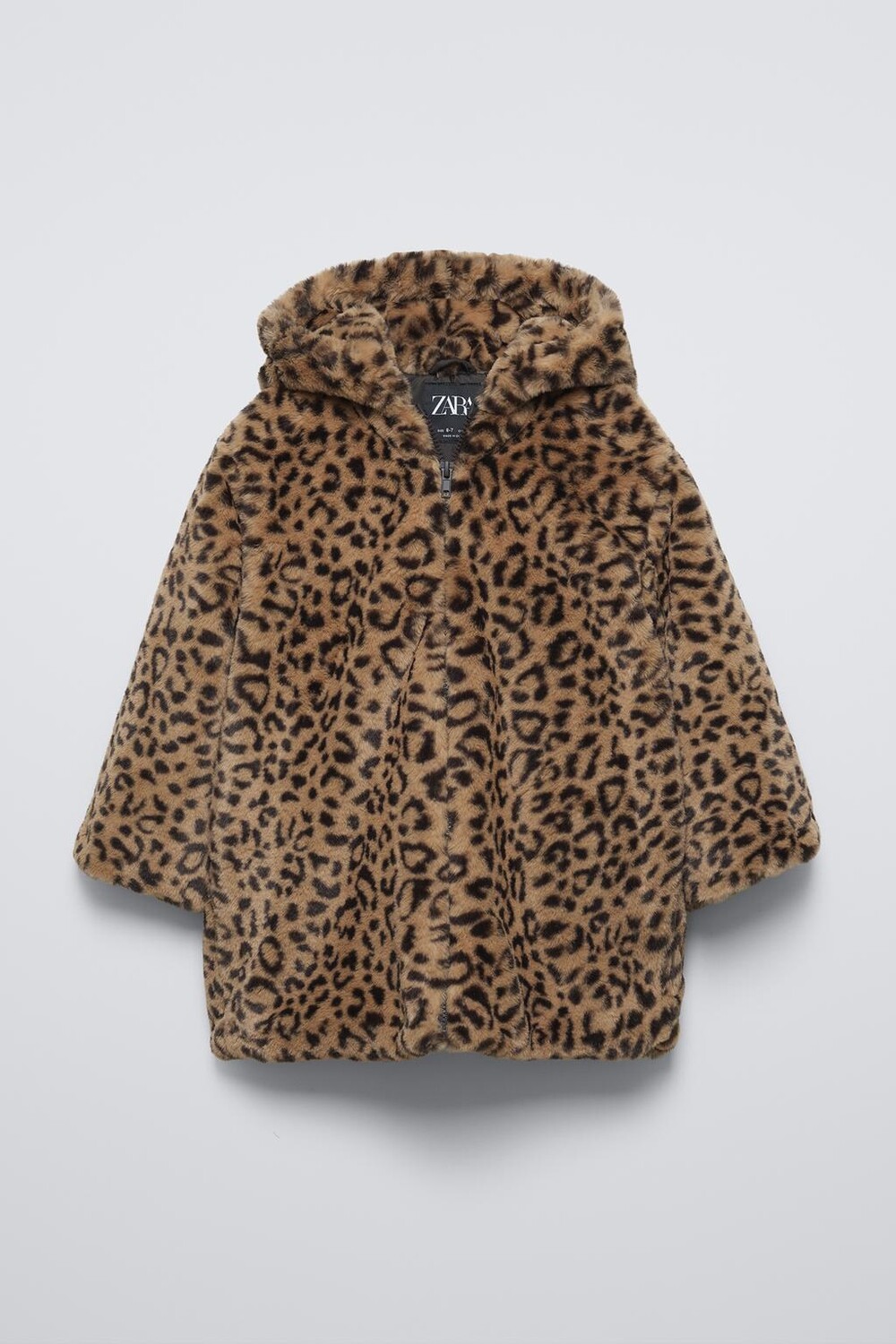 

Пальто с животным принтом ZARA, цвет leopard