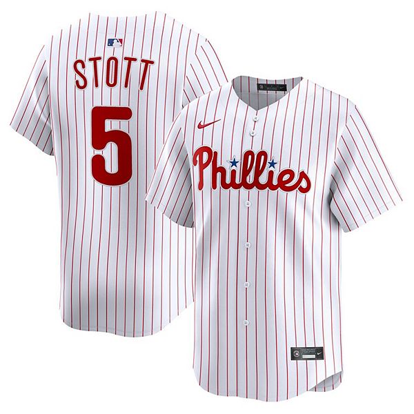 

Мужская белая домашняя лимитированная футболка игрока Philadelphia Phillies Bryson Stott Nike