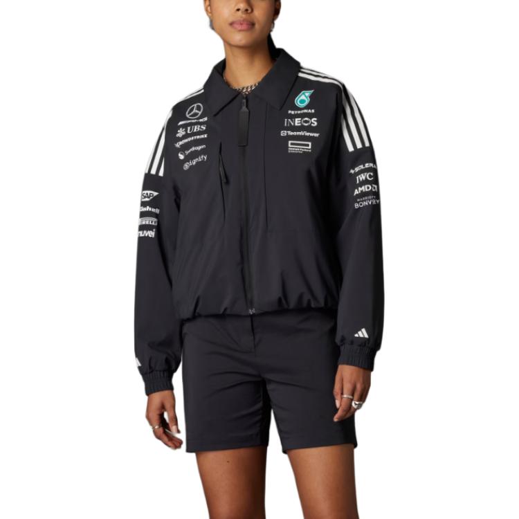 Adidas Куртка женская Mercedes AMG Petronas F1 Team, Black/White — фото 3