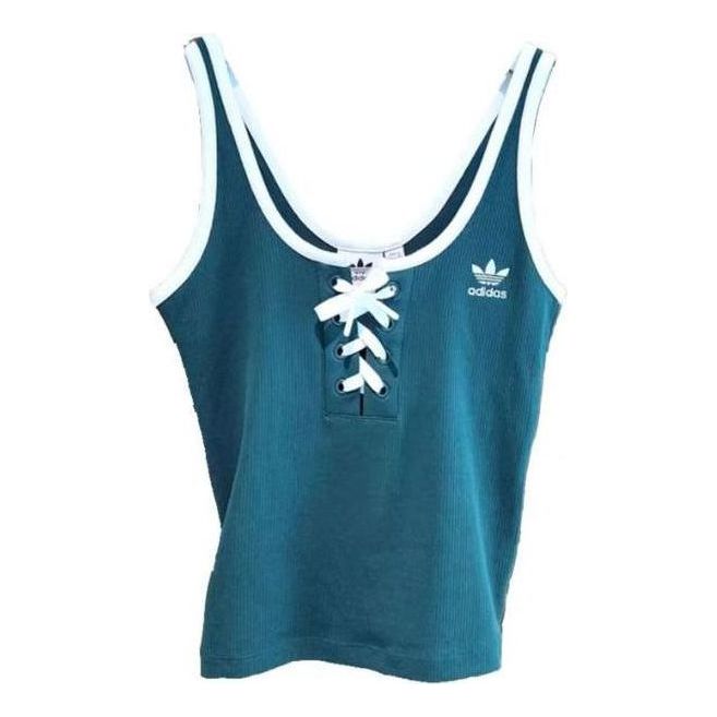 

Спортивный топ (WMNS) adidas Originals Laced Tank Top 'Teal' IP2196, бирюзовый