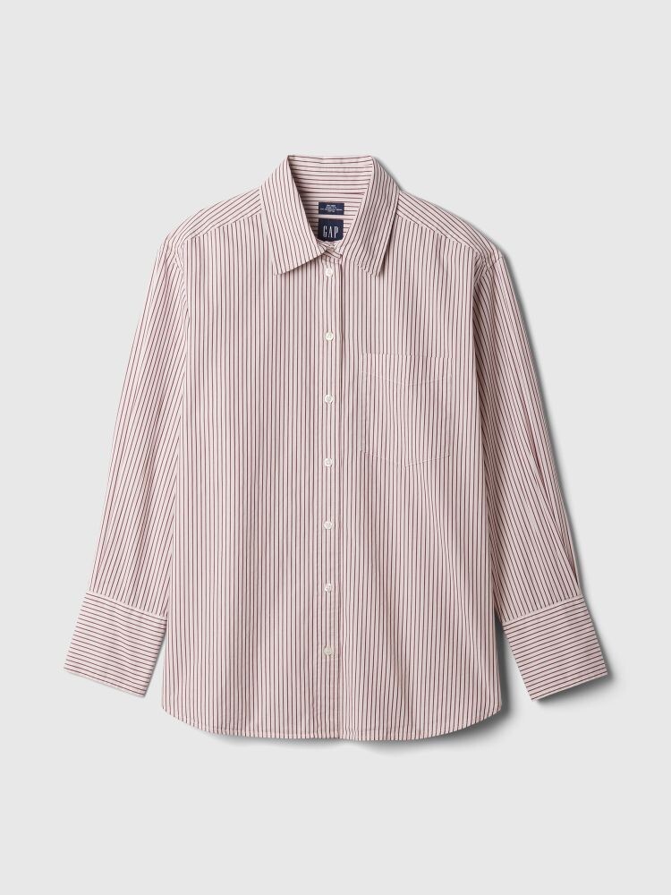 

Рубашка оверсайз из поплина Gap, красный