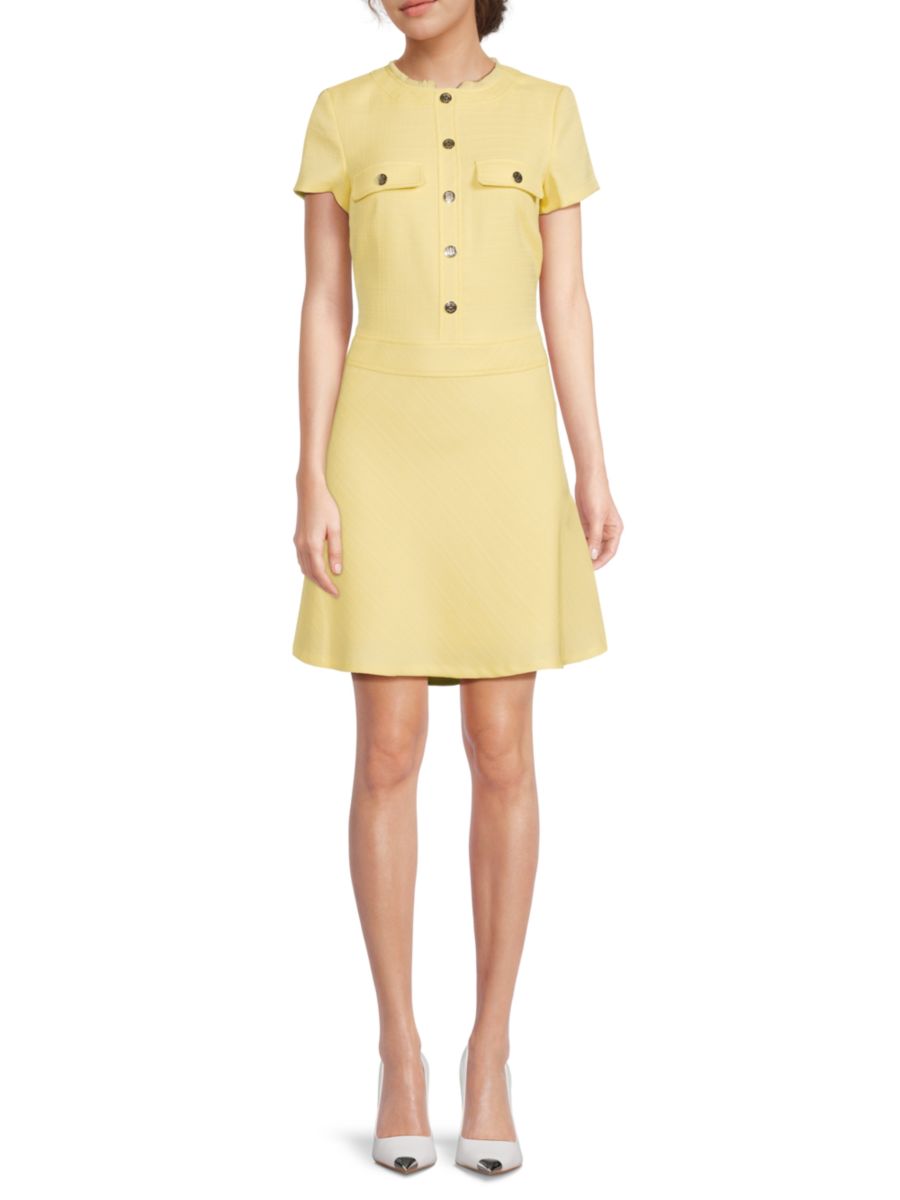 

Мини-платье с карманами и бахромой Tommy Hilfiger, цвет Snapdragon Yellow