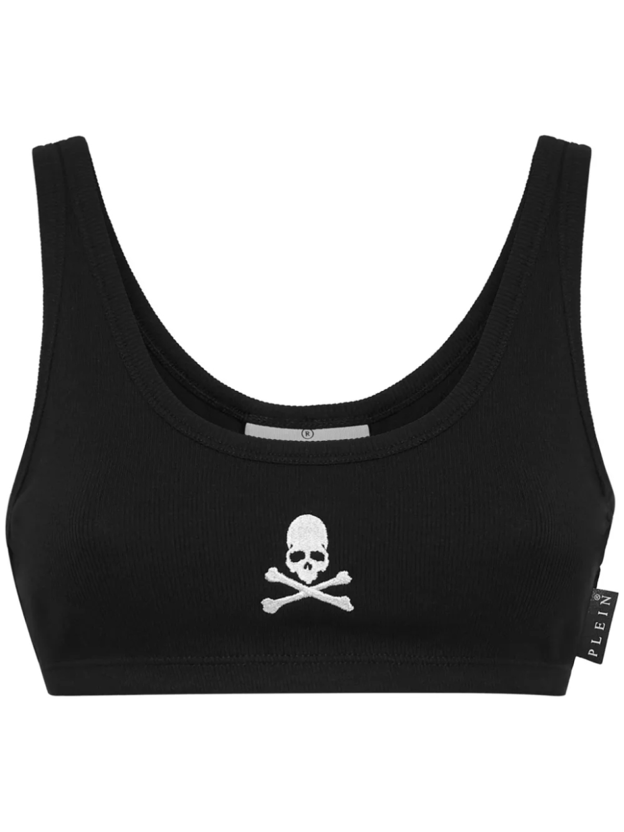 

Philipp Plein укороченный топ Skull & Bones, черный