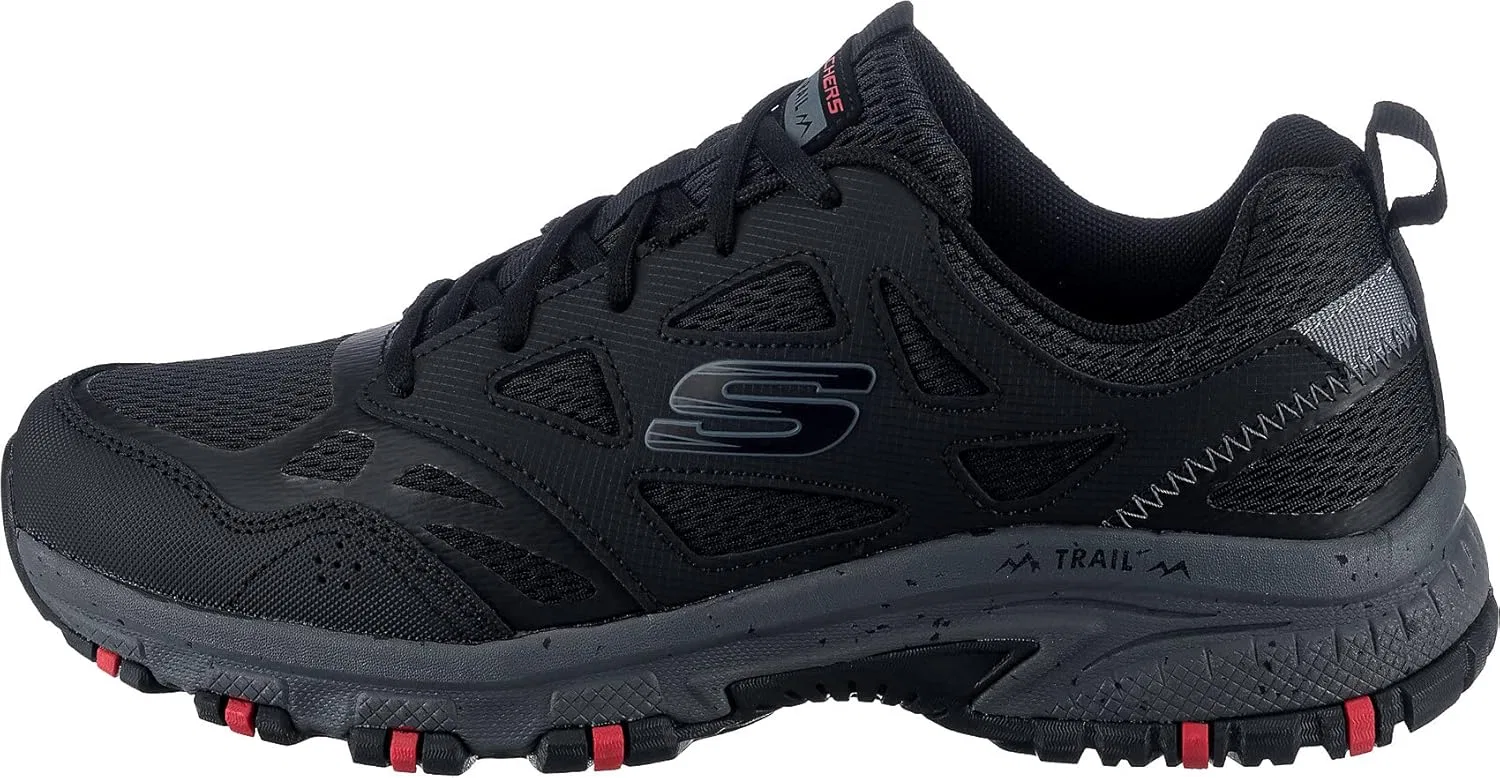 Мужские кроссовки Skechers Hillcrest, Black Leather Mesh Synthetic Charcoal Trim — фото 3
