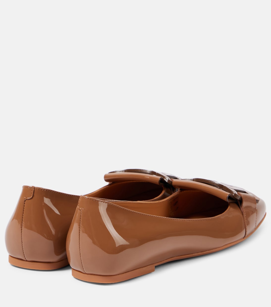 Балетки Кейт из лакированной кожи Tod's, Biscotto — фото 3