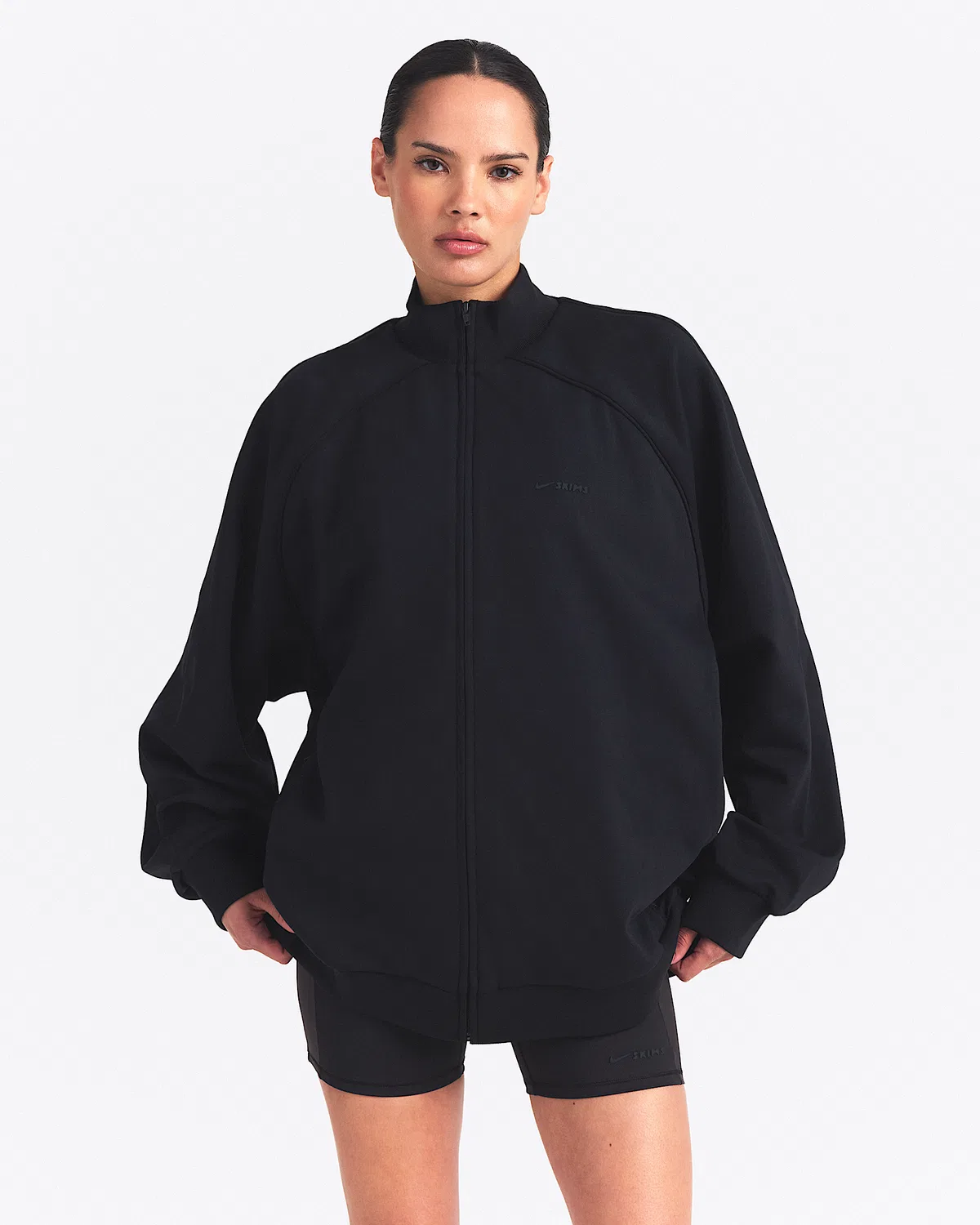Женская оверсайз куртка-молния NikeSKIMS Matte Tricot, NSKM Obsidian