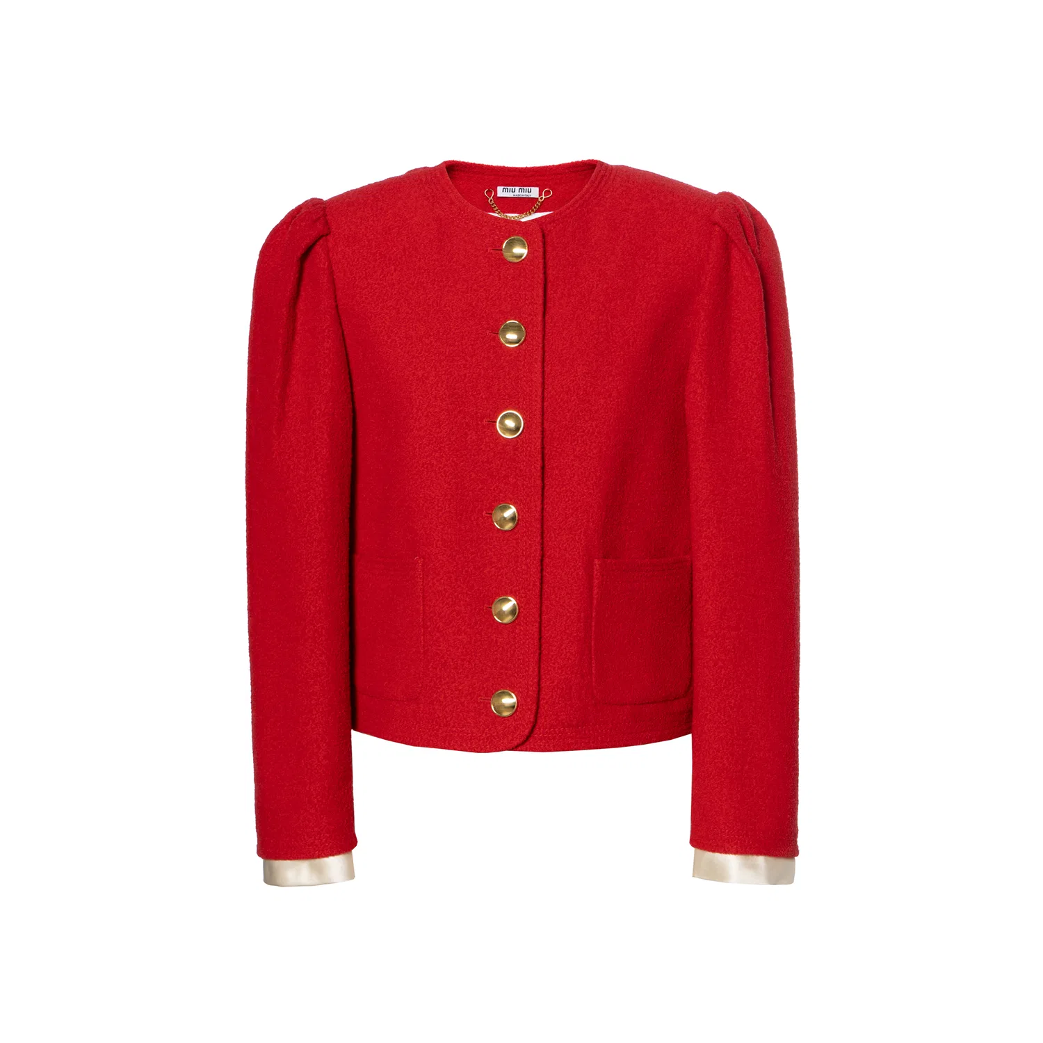 Куртка женская Red, crew neck MIU MIU
