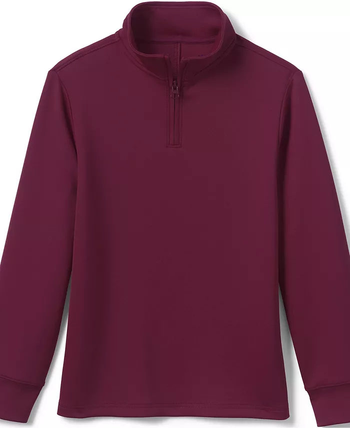 

Детская активная толстовка с молнией на четверть Lands' End, красный