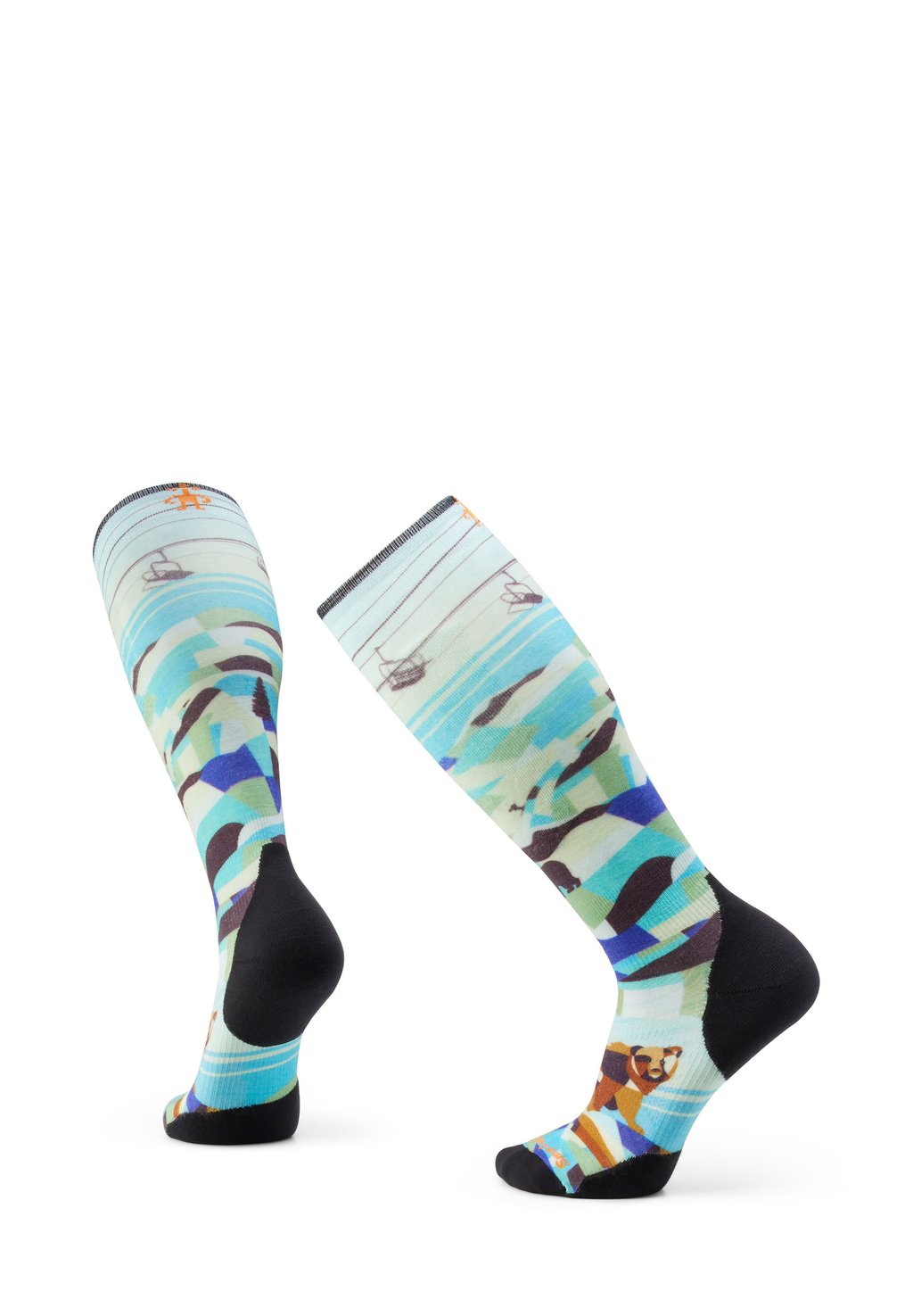 

Спортивные носки SKI TARGETED CUSHION BEAR COUNTRY PRINT OTC Smartwool, светло-голубой