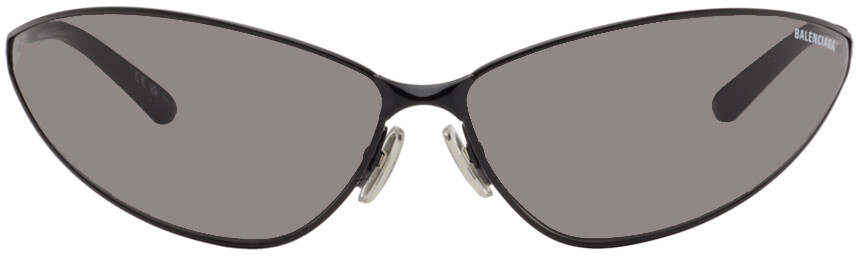 

Черные солнцезащитные очки Razor Cat Balenciaga, цвет Black/Black/Grey
