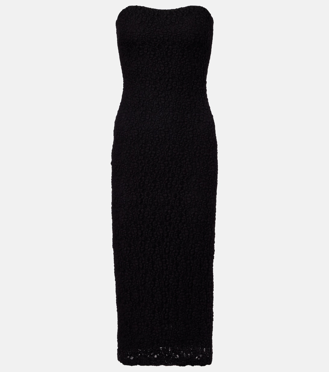 

Элегантное миди-платье Luciana без бретелей Max Mara, черный