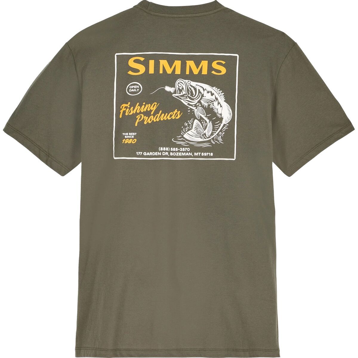 

Футболка Locals Bass Shop Simms, цвет loden