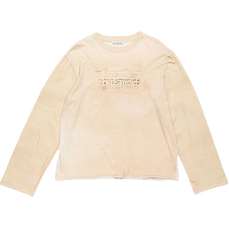 

Футболка с длинным рукавом Acne Studios, бежевый