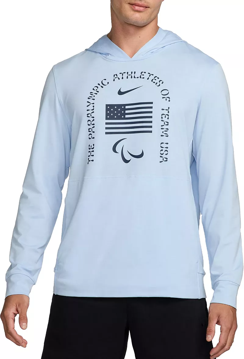 

Мужская худи Nike Dri-FIT USA Athletes, цвет Celestine Blue