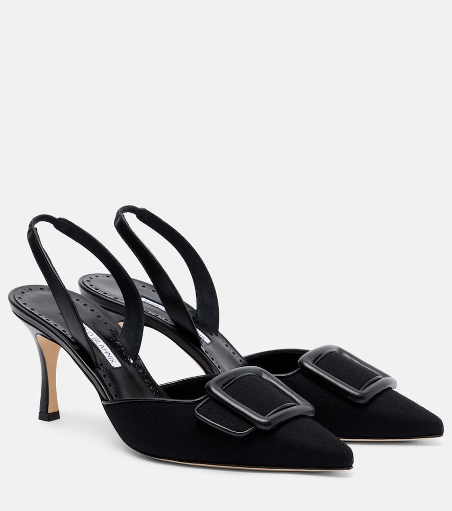 Туфли Mayslibi 70 на тонком ремешке Manolo Blahnik, Blck 0015